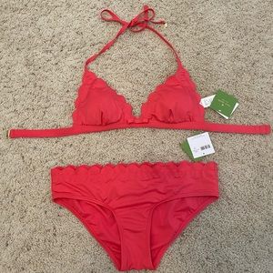 Kate Spade scalloped bikini: peach